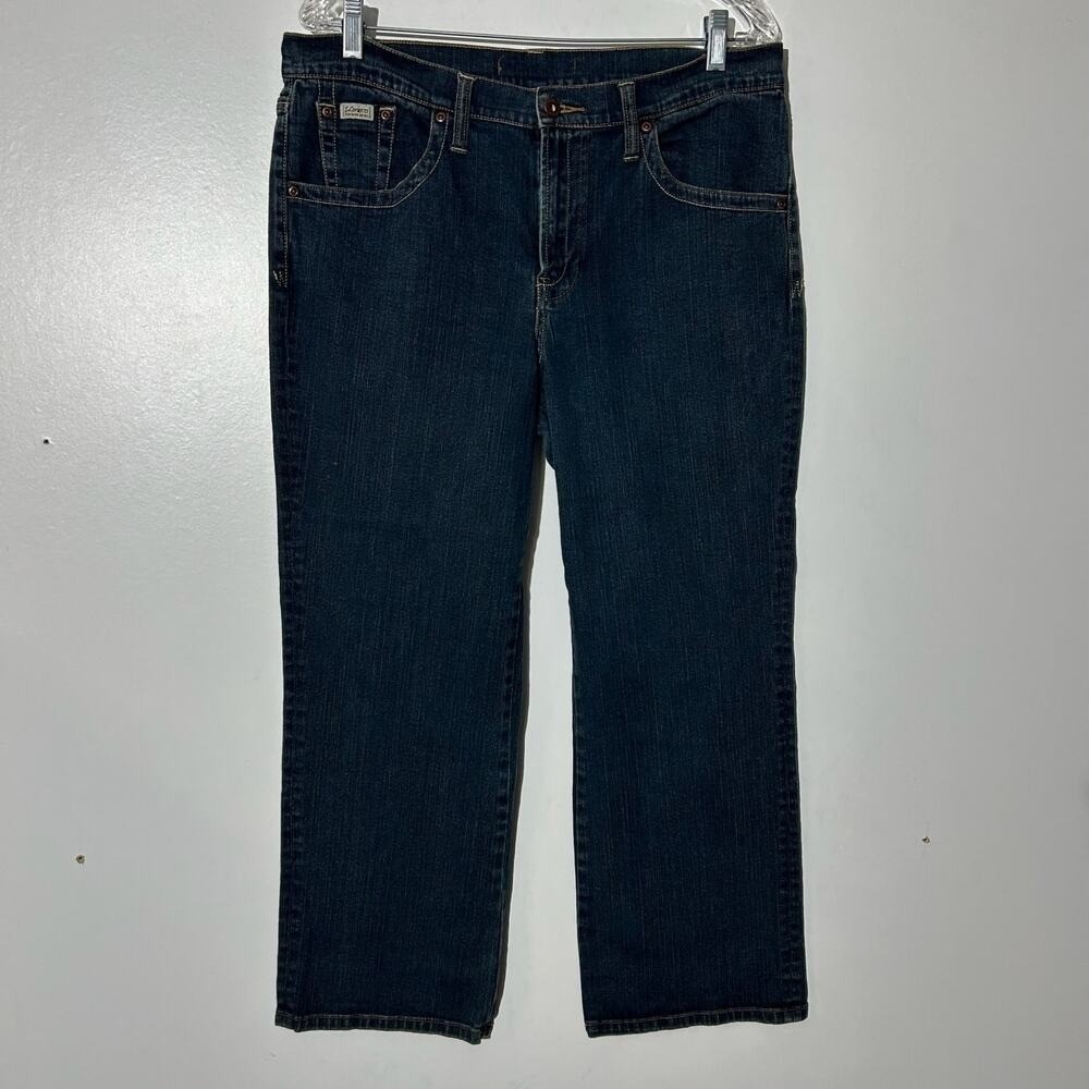 Z Cavaricci Authentic Vintage Jeans Womens 16 Dark Wash Stretch Straight Leg M58